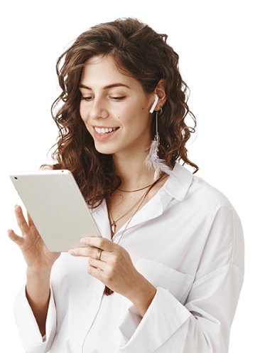 Empresaria sorridente